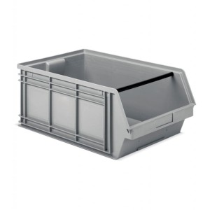 Pojemnik PP Picking Box 472 x 720 x 300 (h) 88kg nośności, szary z poprzeczką.