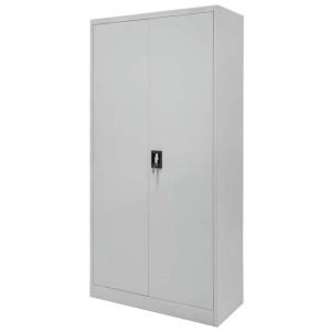 Szafa biurowa metalowa FURVERO W-101 S/S na dokumenty szara S- 90 cm G- 40 cm H-185 cm skręcana N