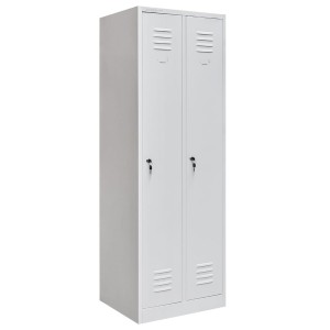 Szafka ubraniowa BHP J-60 2 drzwiowa szara S-60 cm G-50 cm H-180 cm skręcana (wysyłka paletowa) N