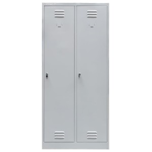 Szafka ubraniowa BHP J-80 2 drzwiowa szara S-80 cm G-50 cm H-180 cm skręcana (wysyłka paletowa) N