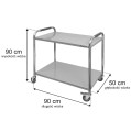 Wozek-gastronomiczny-kelnerski-90x50x90-cm-Mega-M-STANDARD-2-polki-stal-nierdzewna-MTP004683-wymiarowanie-1.jpg