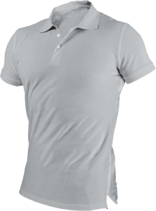 Koszulka polo męska GARU szary S STALCO S-44673