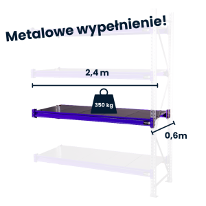 Półka Hayrax Flexo 240x60 cm 