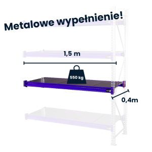 Półka Hayrax Flexo 150x40cm