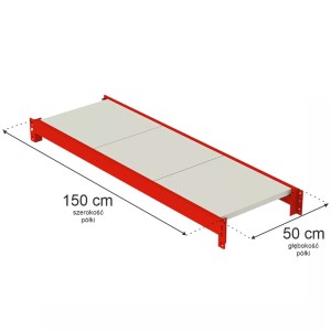 Półka do regału magazynowego FORTIS L-150 cm G-50 cm N