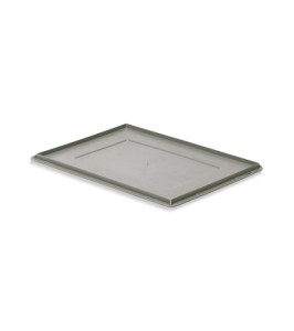 Pokrywa na zawiasach EcoGreen do pojemników Euro Box, 400 x 300 mm, Szary ciemny