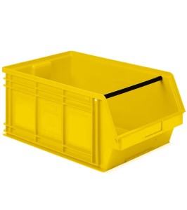 Pojemnik PP Picking Box 472 x 720 x 300 (h) 88kg nośności, żółty z poprzeczką.