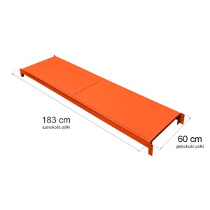 Półka do regału magazynowego FORTIS LIGHT L -183 cm G-60 cm