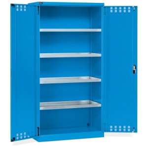 Szafa perfom z drzwiami skrzydłowymi perforowanymi key comfort 1023 x 555 x 2000 niebieska