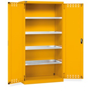 Szafa perfom z drzwiami skrzydłowymi perforowanymi key comfort 1023 x 555 x 2000 żółty