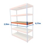 Półka kompletna do regałów Riveto 2146 x 772 mm, wraz z płytą wiórową 16mm